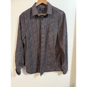 Marc Anthony Stretch Luxury Slim Fit Long Sleeve Button Down Size L Floral